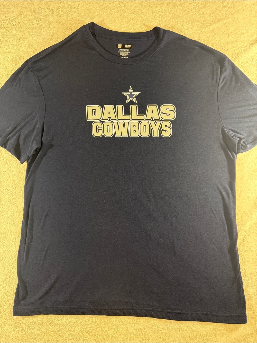 NFL Dallas Cowboys Navy Short Sleeve Tee with White Logo XL